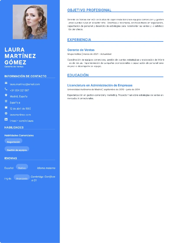 Plantilla de currículum Dinámico Versátil - Clásico